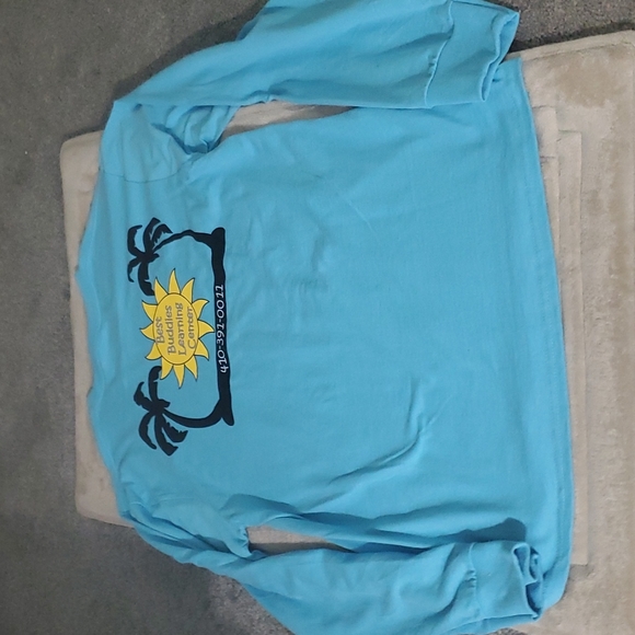 Women's Sky Blue Long Sleeve Shirt - Picture 5 of 5